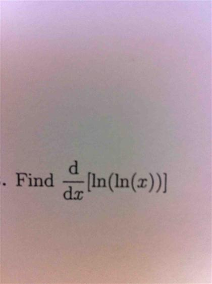 Solved Find d/dx [ln(ln(x))] | Chegg.com