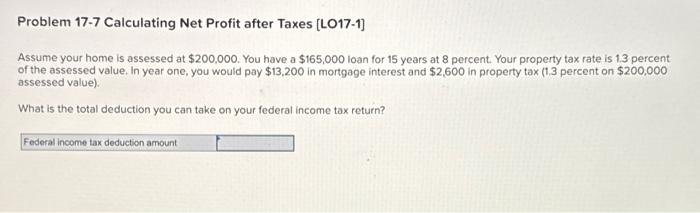 Solved Problem 17.5 Calculating Profit or Loss on a Rental | Chegg.com