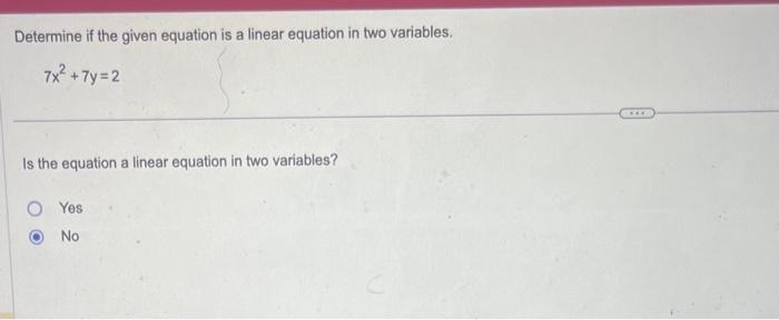 write any two solution of linear equation 2 x y 7