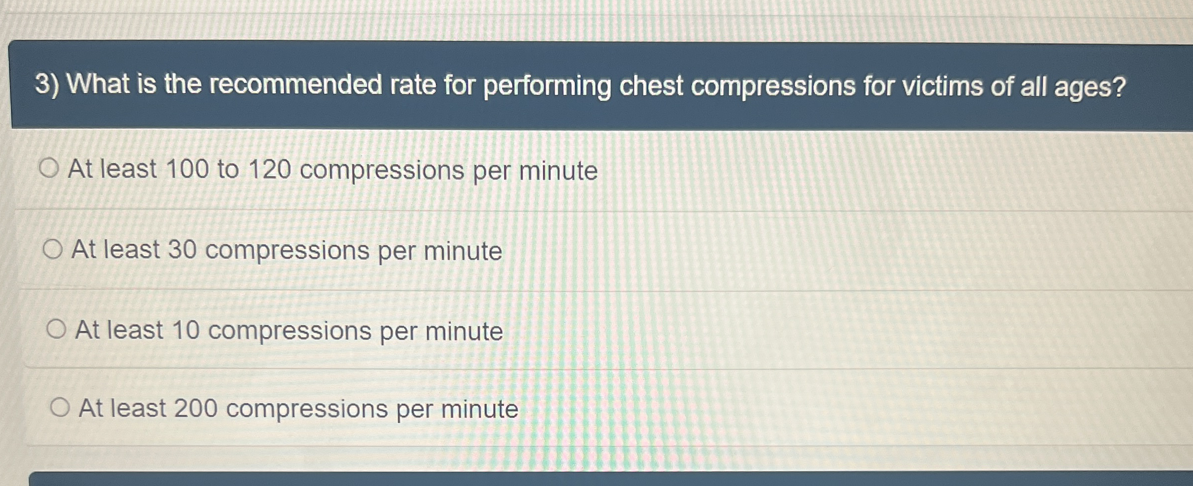 What is the recommended rate for performing chest | Chegg.com