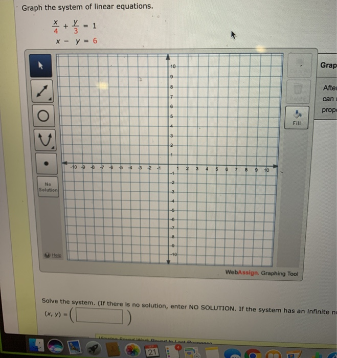 Solved Graph the system of linear equations. + у = 1 3 x - y | Chegg.com