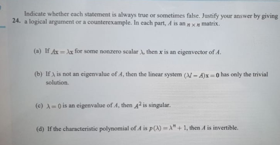 statements are ( always ) inside a method Images High... Solved Indicate whether each statement is always true or | Chegg.com