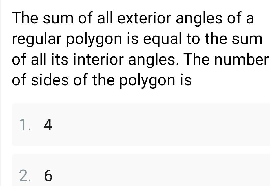 solved-the-sum-of-all-exterior-angles-of-a-regular-polygon-chegg