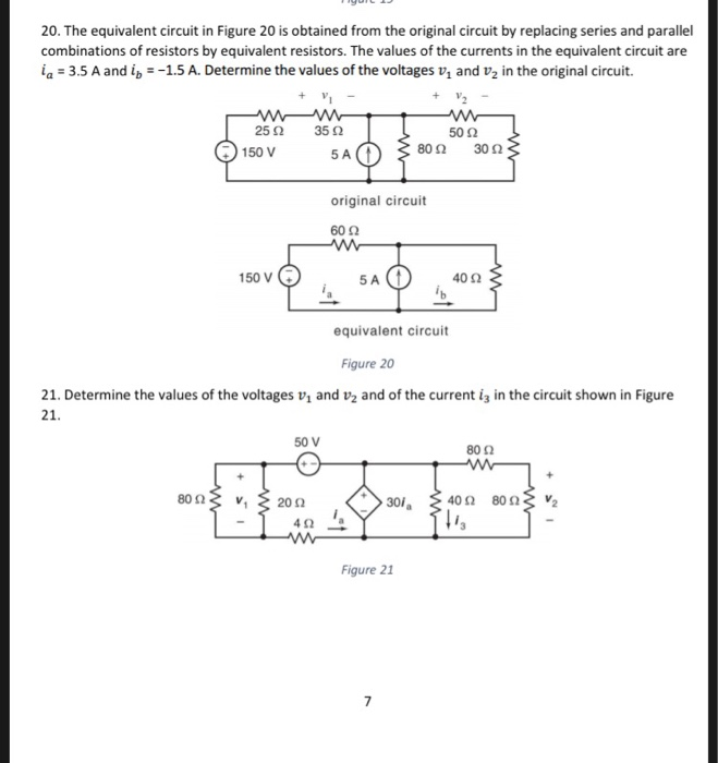 Solved 20. The equivalent circuit in Figure 20 is obtained | Chegg.com