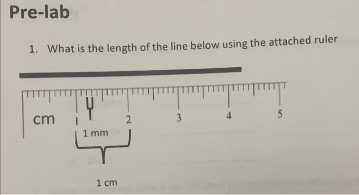 Solved 1. What is the length of the line below using the | Chegg.com