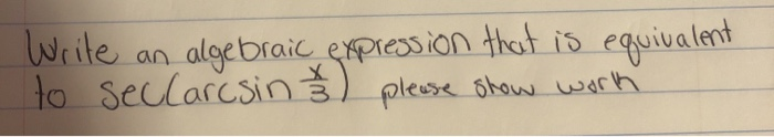 Solved Write an algebraic expression that is equivalent to | Chegg.com