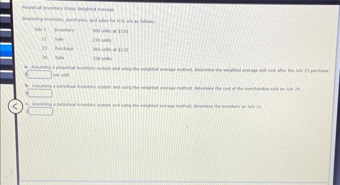 solved-perpetual-inventory-using-weighted-average-beginning-chegg