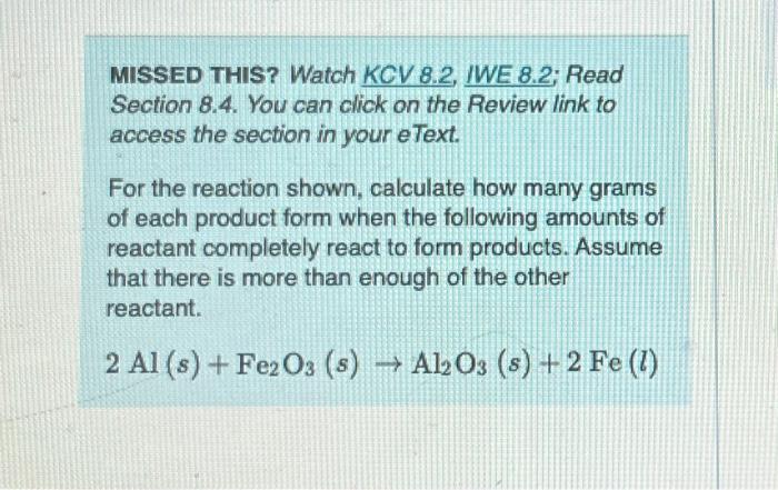 Solved Calculate The Mass Of Fe Formed When Gal C