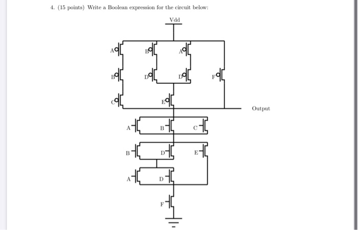 Solved 5. (15 points) Draw a schematic showing the CMOS | Chegg.com
