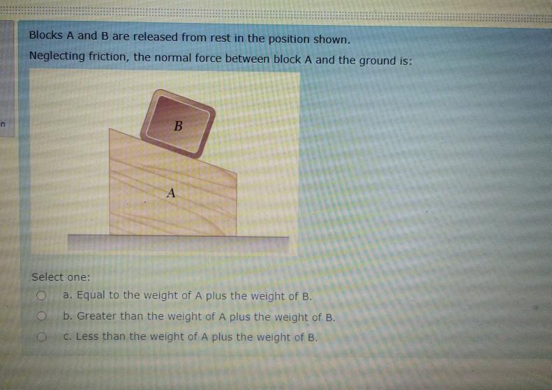 Solved Blocks A and B are released from rest in the position | Chegg.com