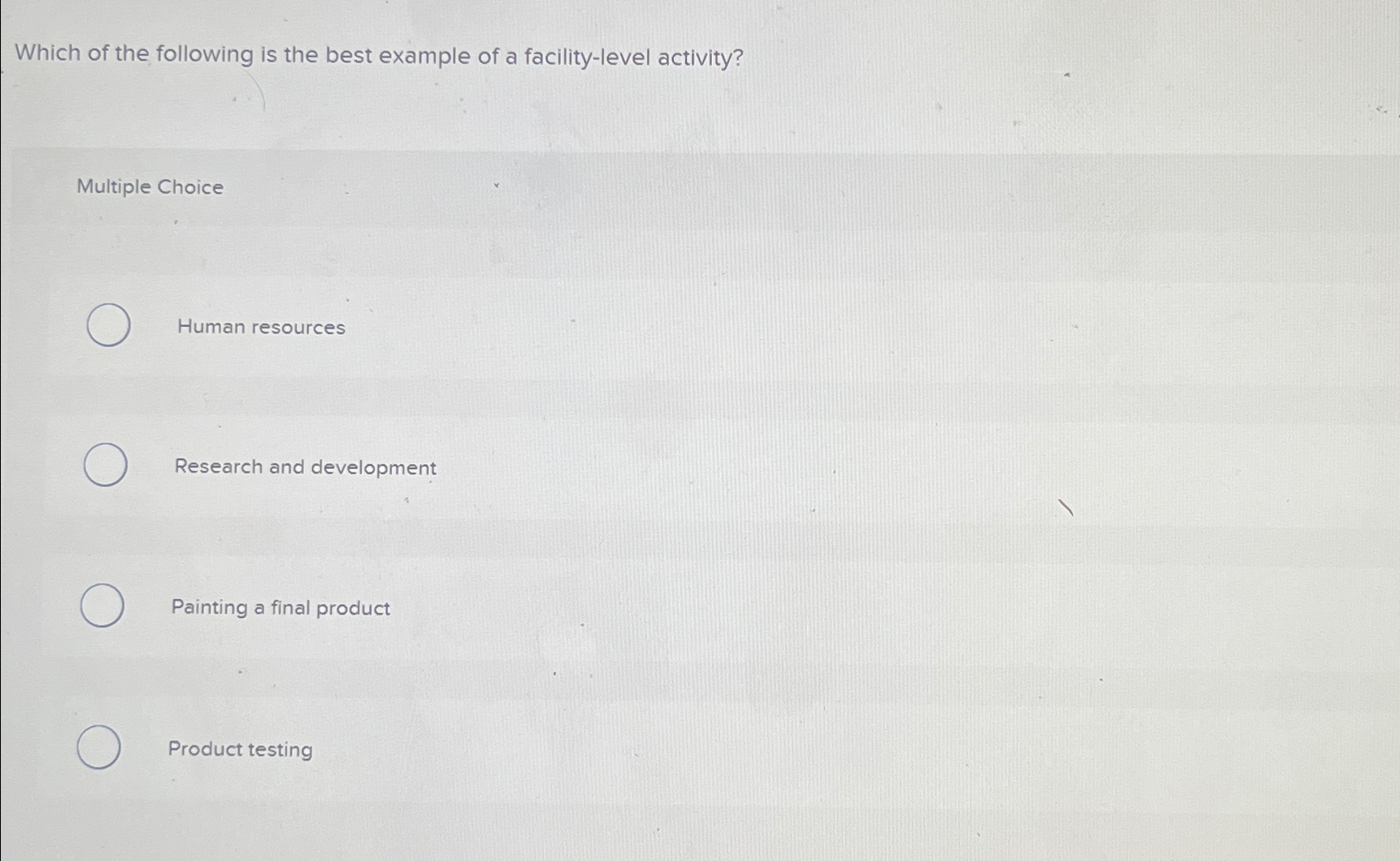 Solved Which of the following is the best example of a