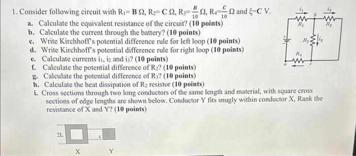 Solved 1. Consider following circuit with | Chegg.com 