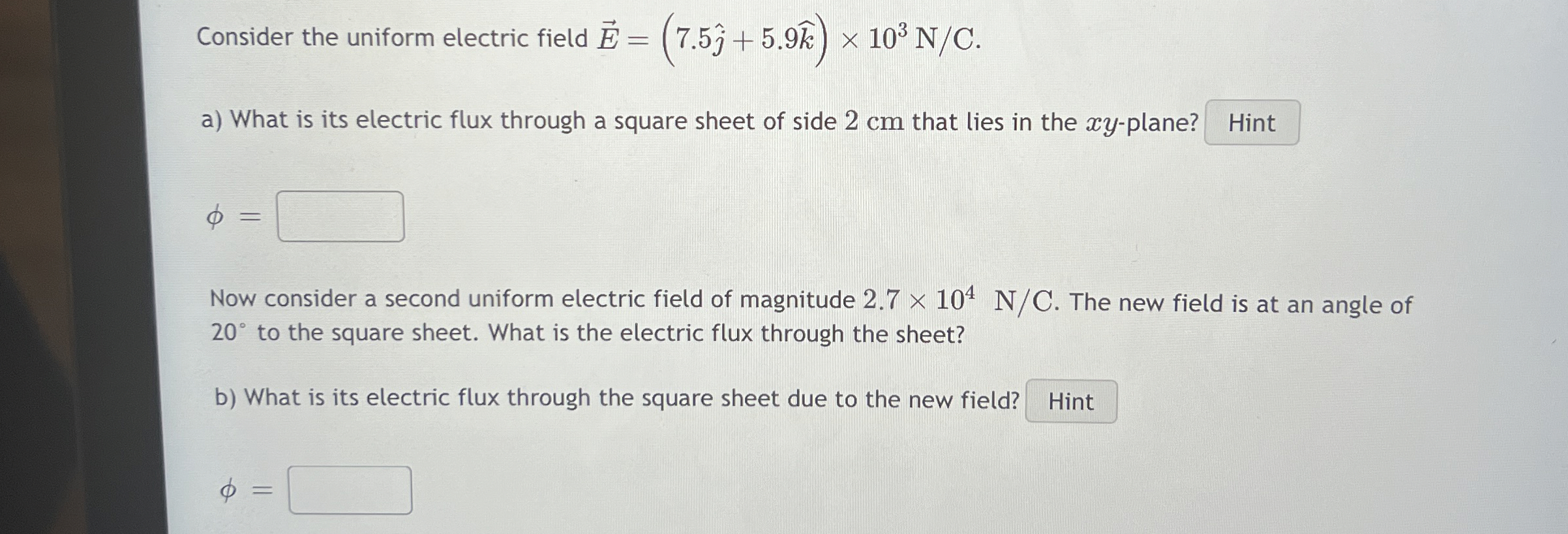 Solved Consider the uniform electric field | Chegg.com
