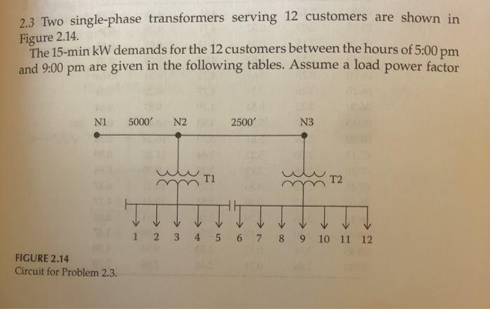 2.3 Two Single-phase Transformers Serving 12 | Chegg.com