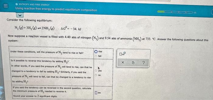Solved ENTROPY AND FREE ENERGY Using reaction free energy to Chegg com