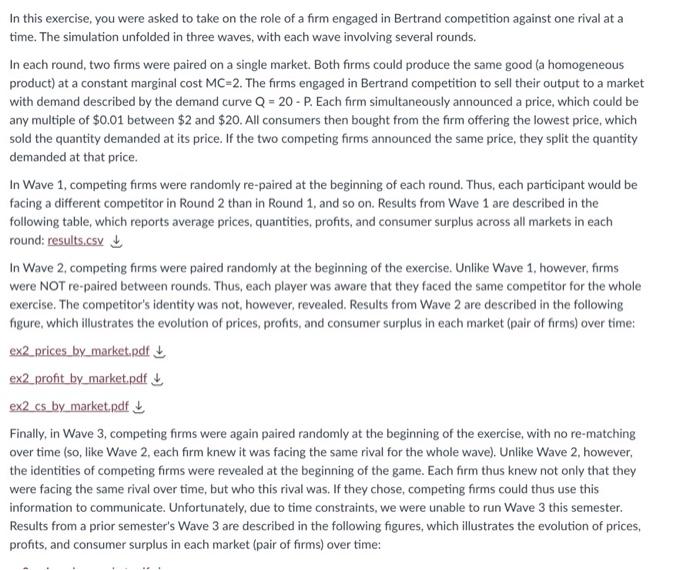 Solved In this exercise, you were asked to take on the role | Chegg.com