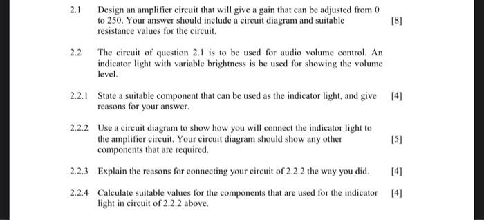 Solved 2.1 [8] Design an amplifier circuit that will give a | Chegg.com
