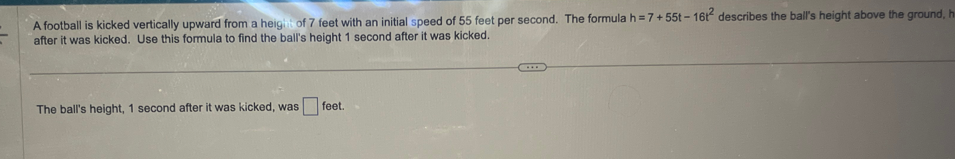 Solved A football is kicked vertically upward from a height | Chegg.com