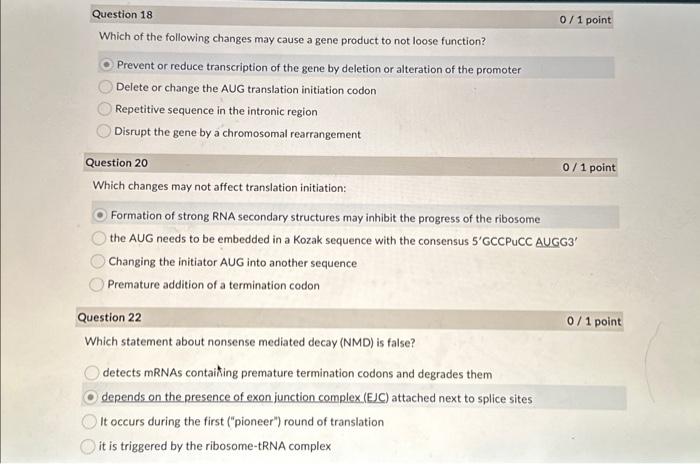 Solved Which of the following changes may cause a gene | Chegg.com