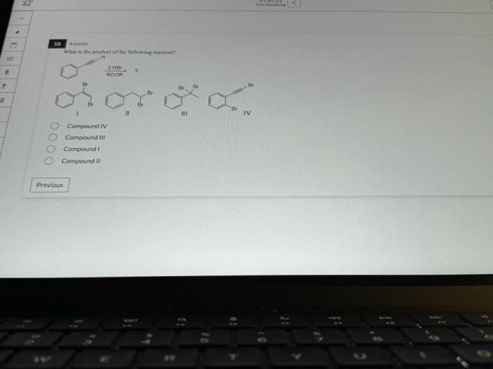 Solved Compound IV Compound m Compound t Compound II | Chegg.com