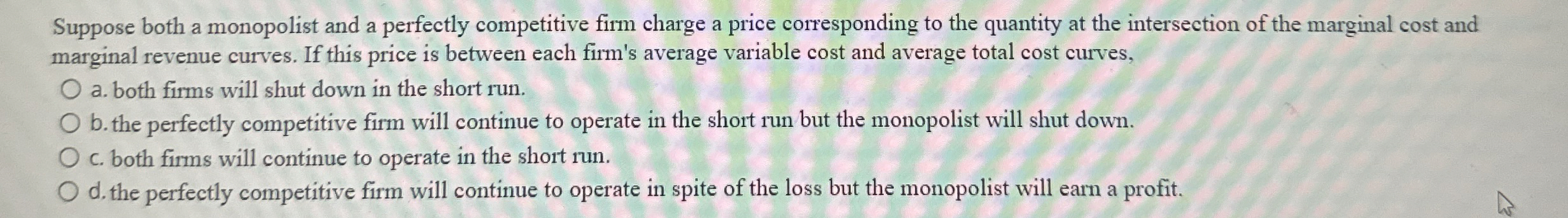 Solved Suppose both a monopolist and a perfectly competitive | Chegg.com