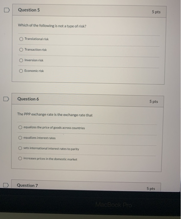 Solved Question 5 5 pts Which of the following is not a type | Chegg.com
