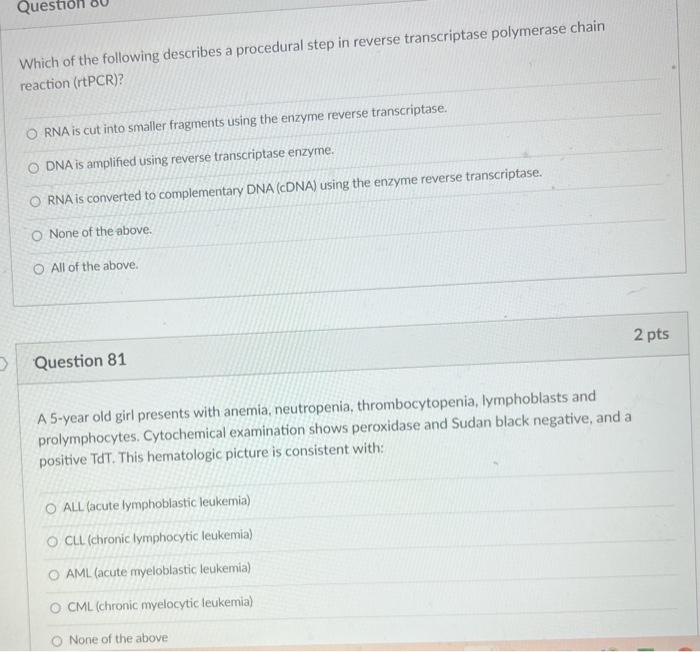 Solved Which of the following describes a procedural step in | Chegg.com