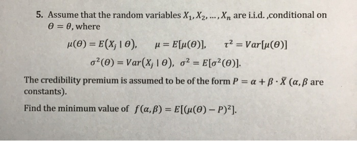 5 Assume That The Random Variables X1 X2 Chegg Com