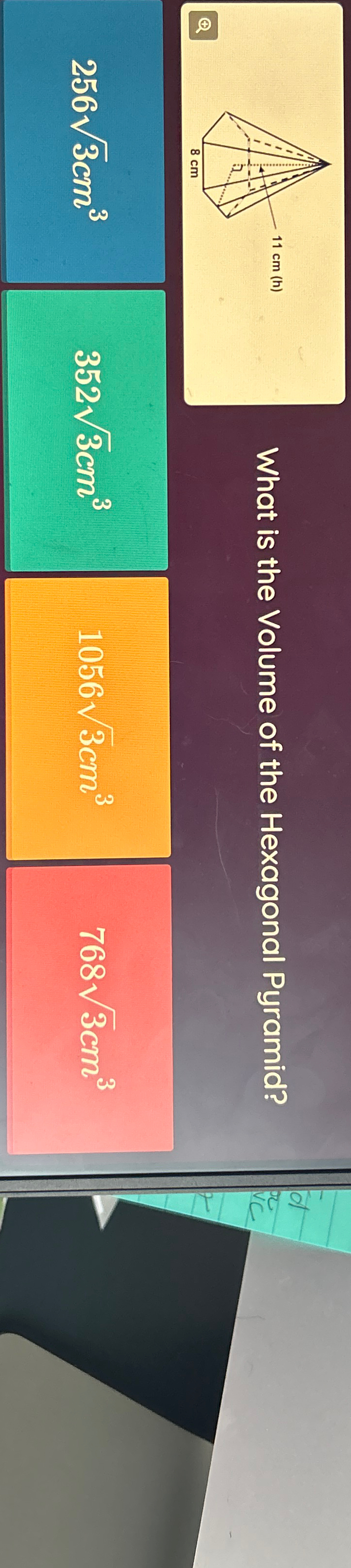 Solved What is the Volume of the Hexagonal | Chegg.com