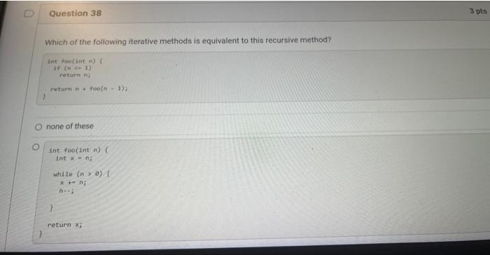 Solved Which of the following iterative methods is | Chegg.com
