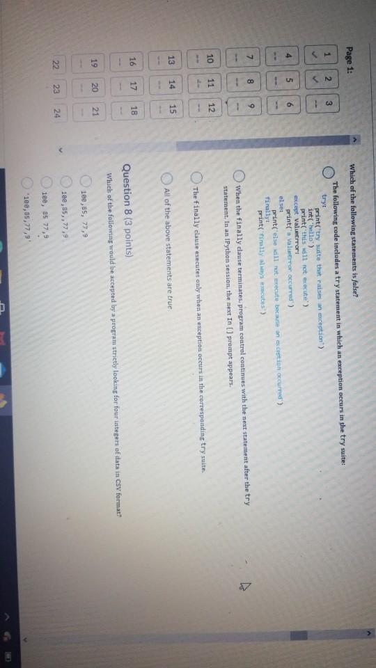 Solved me Lern3.1 Saved Question 1 (3 points) Which of the | Chegg.com