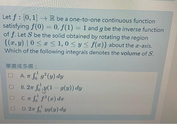 Solved Let F [0 1] → R Be A One To One Continuous