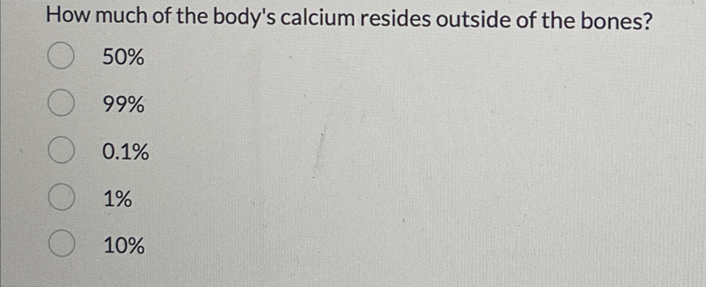 Solved How much of the body's calcium resides outside of the | Chegg.com