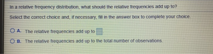 relative frequencies assignment