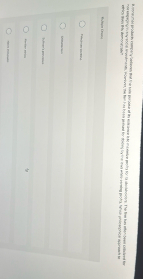 Solved A consumer products company belifeves that the sole | Chegg.com