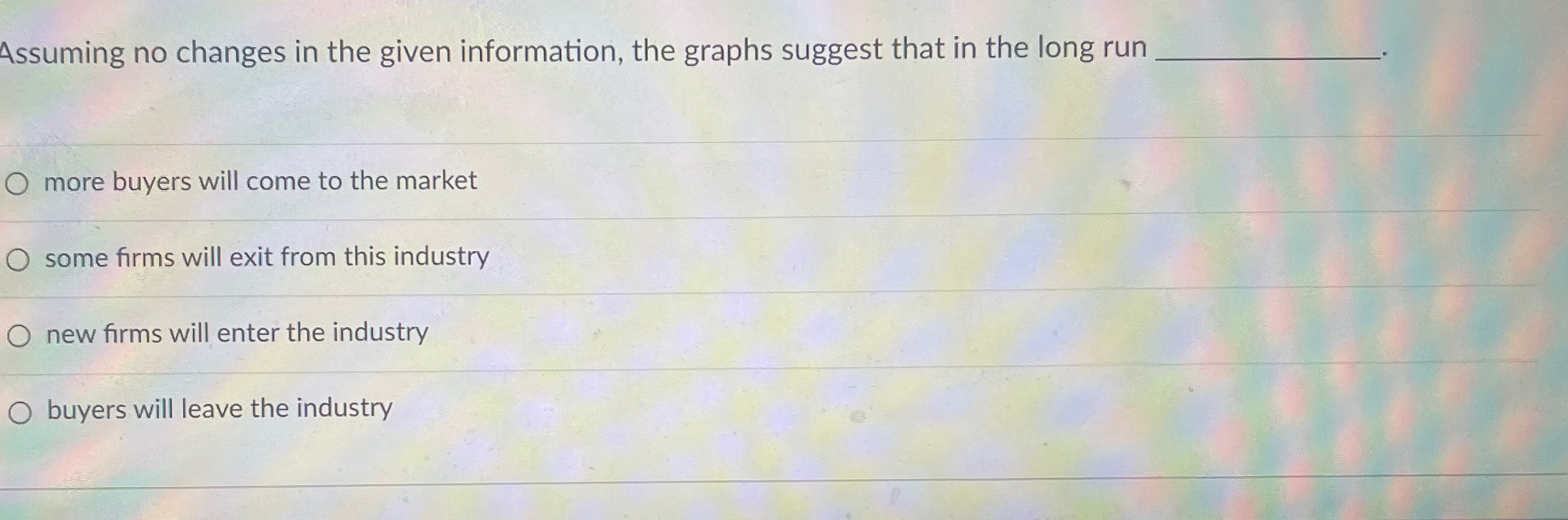 Assuming no changes in the given information, the | Chegg.com