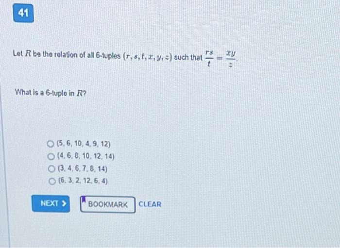 Solved What is a 6tuple in R ?