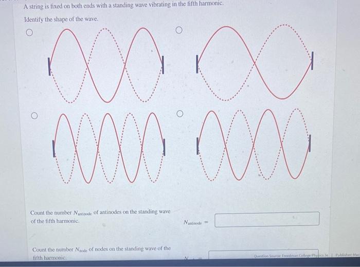 Solved A string is fixed on both ends with a standing wave | Chegg.com