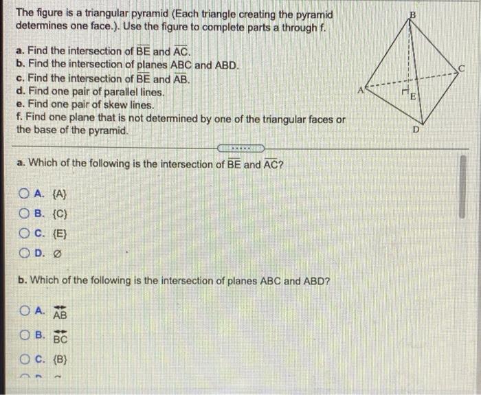 Solved The figure is a triangular pyramid (Each triangle | Chegg.com