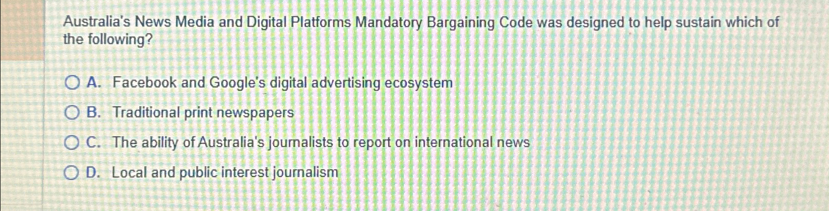 news media and digital platforms mandatory bargaining code