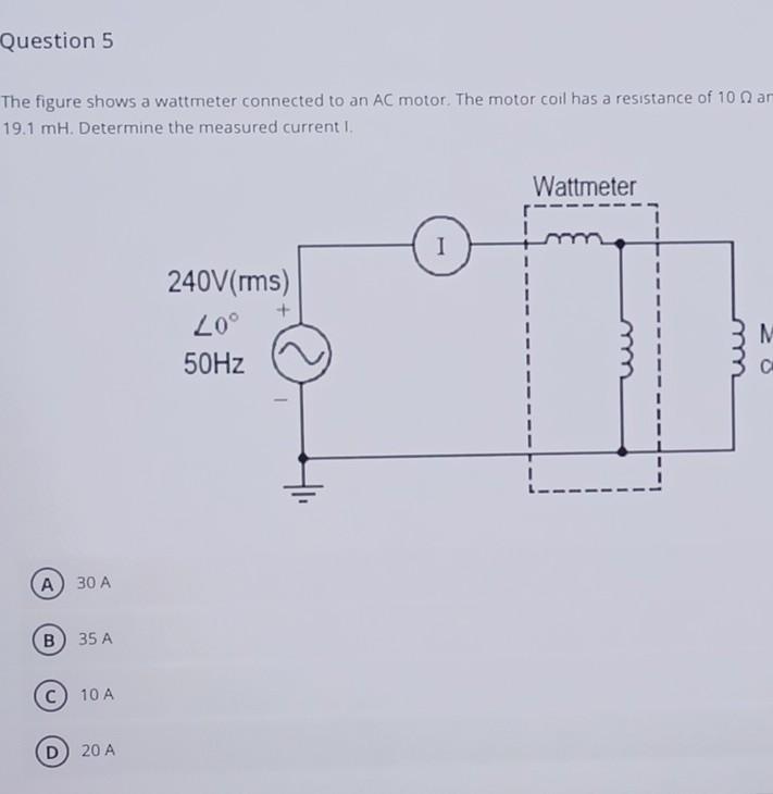 Solved The figure shows a wattmeter connected to an AC