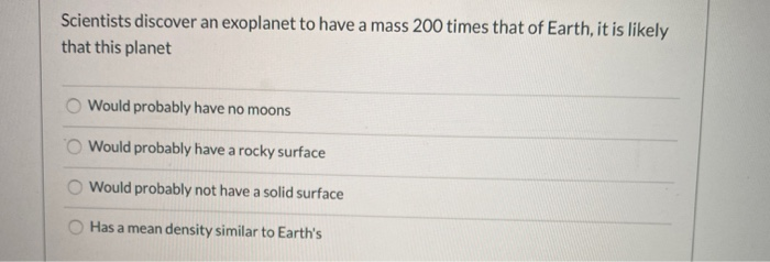 Solved Which Of The Following Observations Led Astronomers | Chegg.com