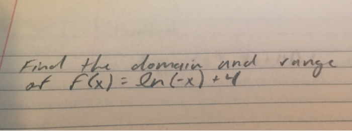 Solved Find The Domain And Range | Chegg.com