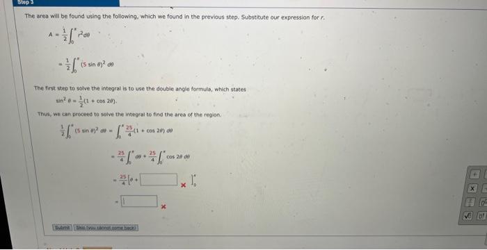 Solved The area will be found using the following, which we | Chegg.com