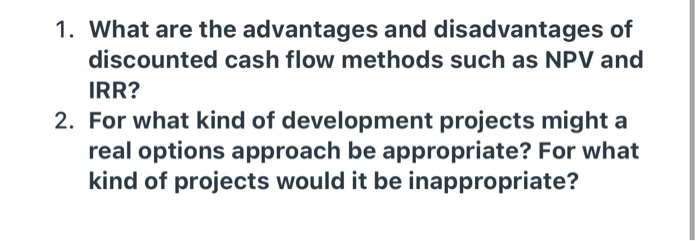 advantages and disadvantages of npv