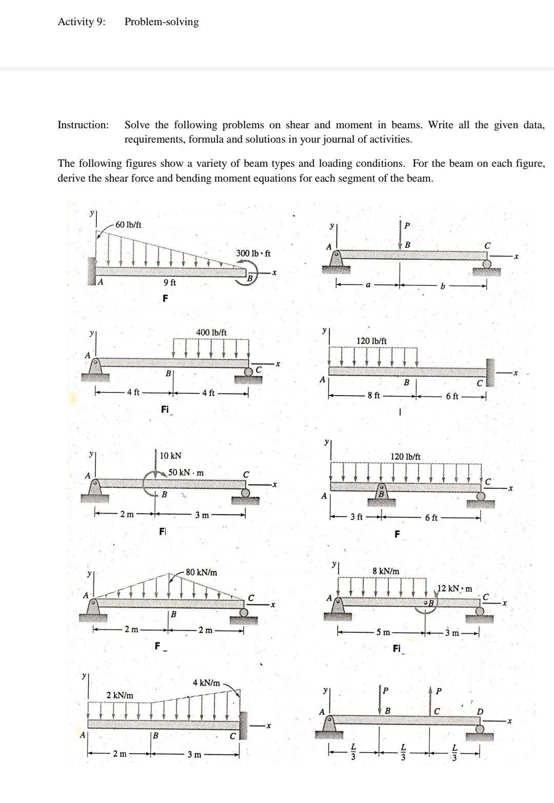 Solved Activity 9: Problem-solving Instruction: Solve the | Chegg.com