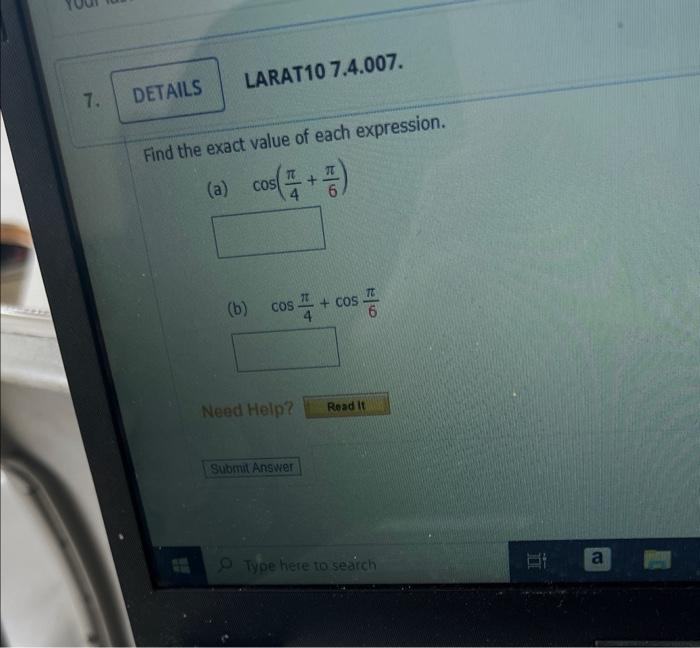 cos left( frac pi 4 right)