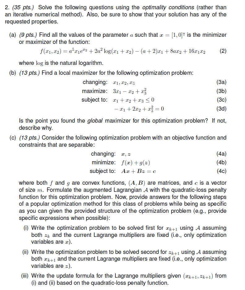 Solved ( 35 pts.) ﻿Solve the following questions using the | Chegg.com