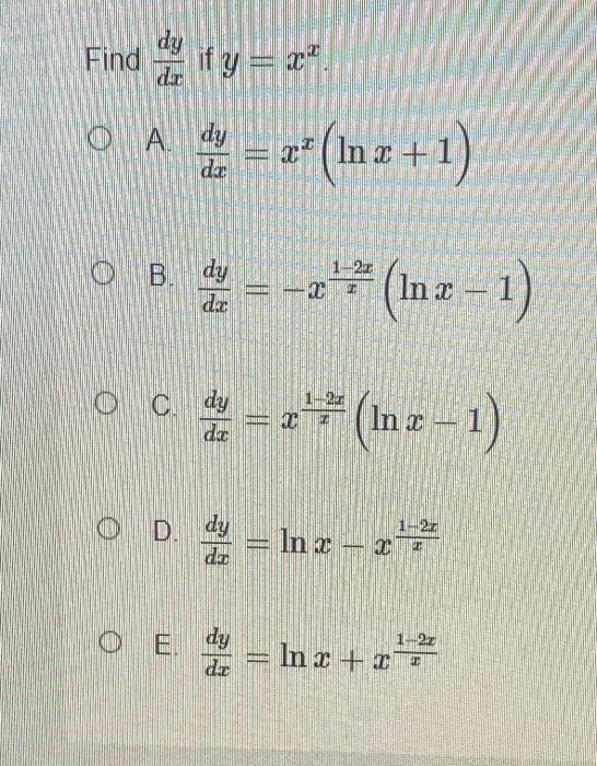 Solved Find the derivative of y with respect to x of y=x2x. | Chegg.com