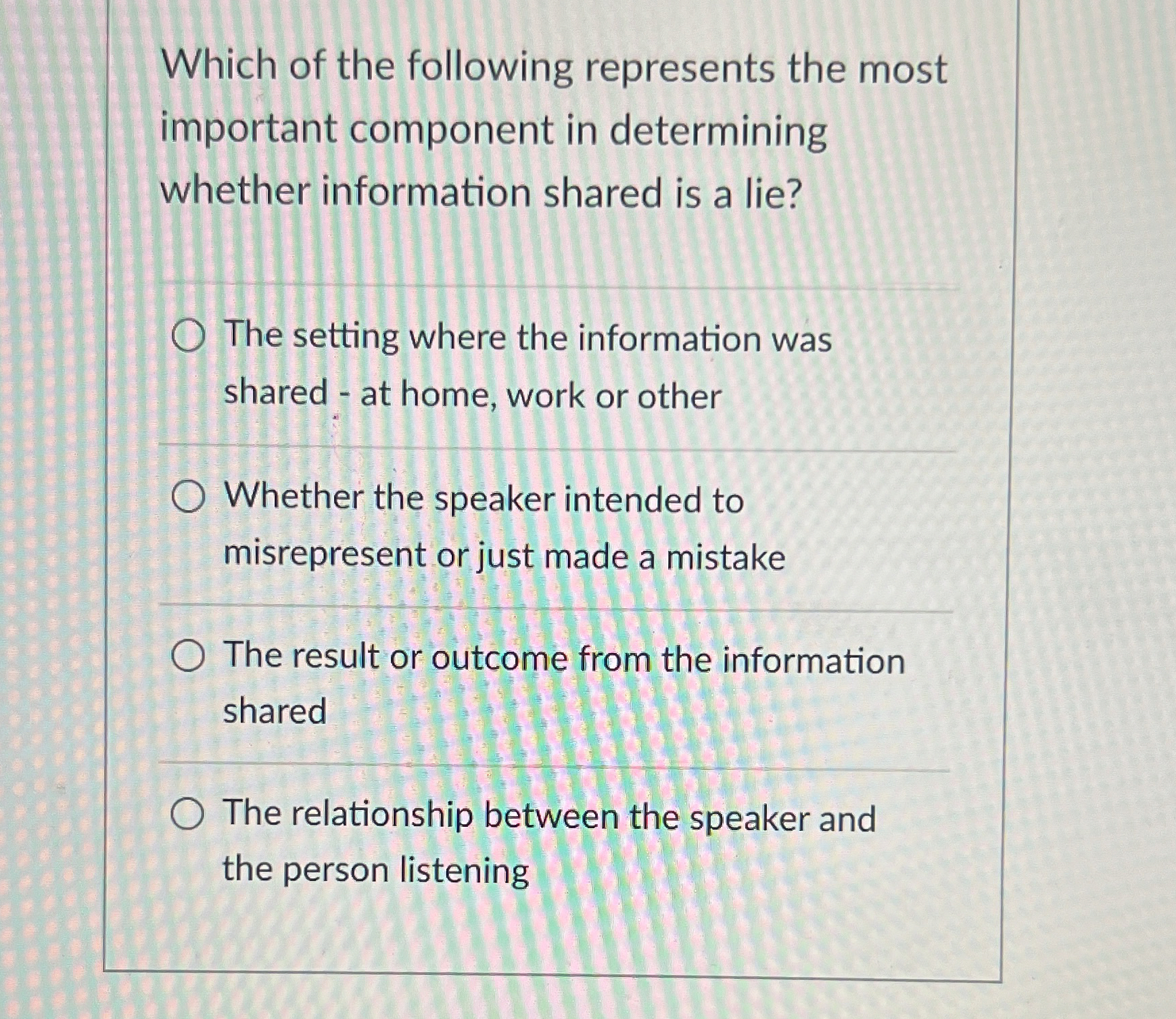 Solved Which of the following represents the most important | Chegg.com